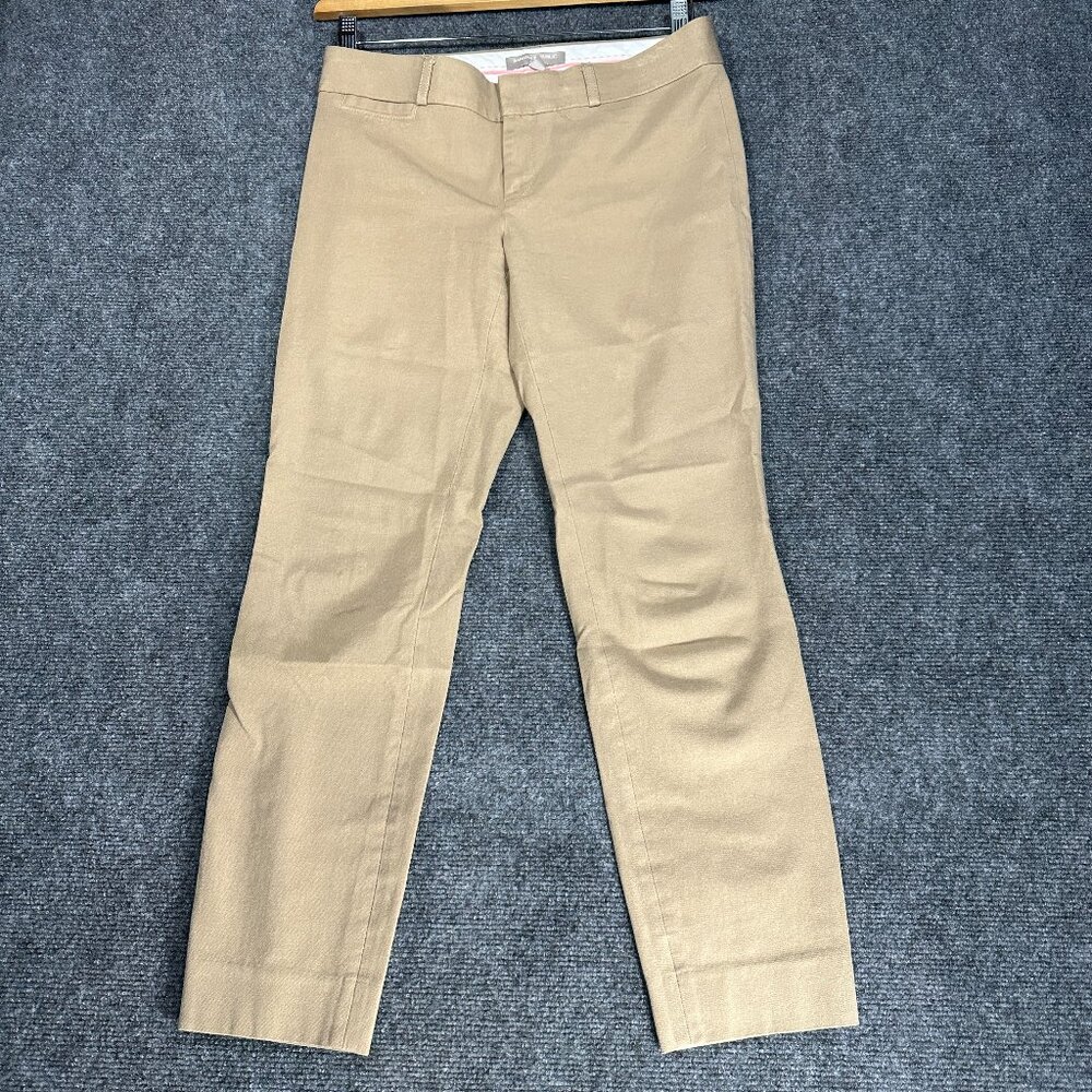 Banana Republic Pants Womens 2 Sloan Fit Tan Cotton Stretch Pockets Zip Fly